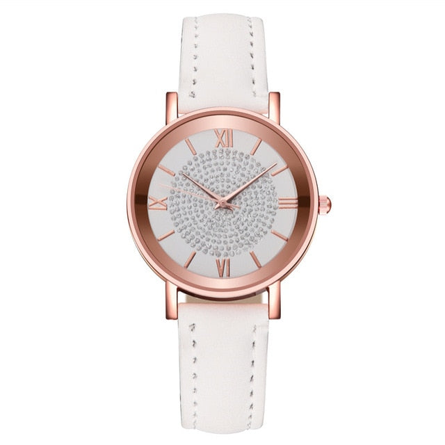 Rhinestone Leather watch