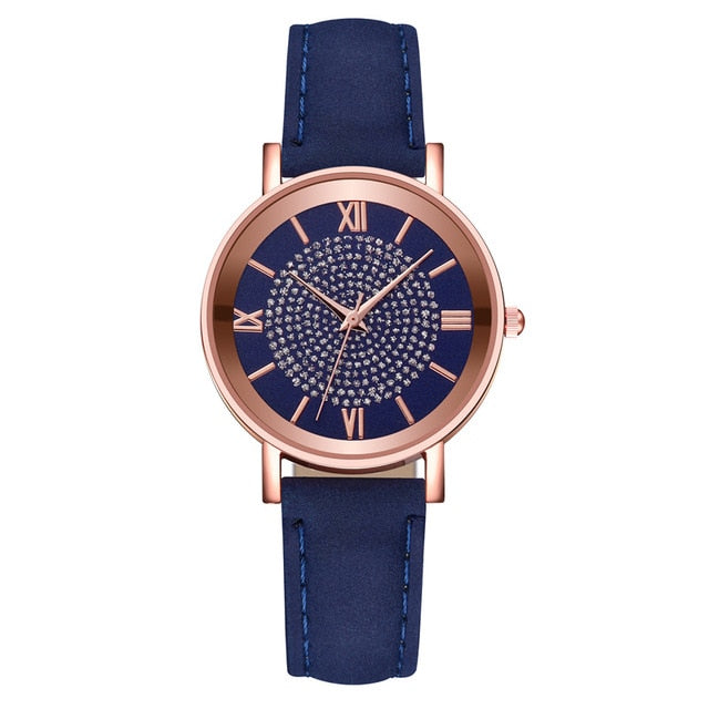 Rhinestone Leather watch