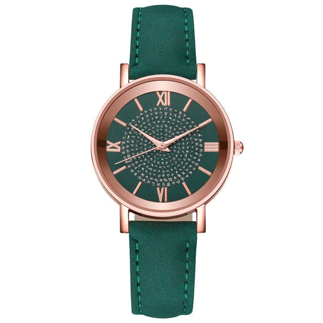 Rhinestone Leather watch