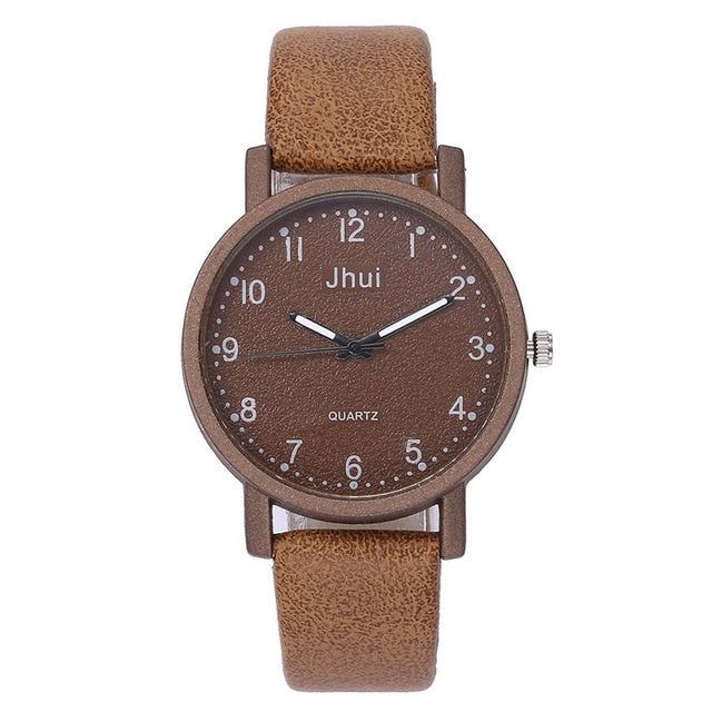 Brown leather watch