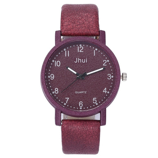 Brown leather watch