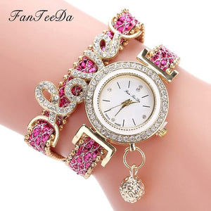 Rhinestone Quartz Wrist Watch