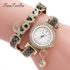 Rhinestone Quartz Wrist Watch