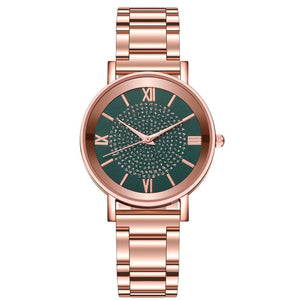 Diamond Rose Gold Ladies Wrist Watches