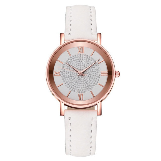 Strap Line Analog Quartz Ladies Wrist Watche